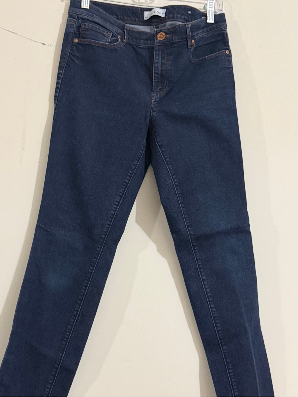 LOFT Navy High-Rise Skinny Jeans